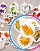 INSPIO 90 kariet - Priraď farby a predmety - Karty montessori