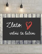 INSPIO Detská tabuľa pre popis s kriedou SIVÁ