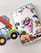 INSPIO Dopravné prostriedky XXL - Veľká montessori kniha pre deti 32 dopravných prostriedkov a áut - A4