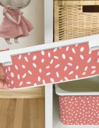 INSPIO Nálepka na IKEA TROFAST box – Korálový BOHO vzor