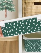 INSPIO Nálepka na IKEA TROFAST box – Machovo zelený BOHO vzor
