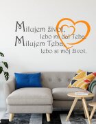 INSPIO Nálepka na stenu - Milujem teba