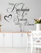 INSPIO Nálepka s textom - Kuchyňa je...