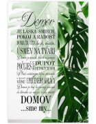 INSPIO Obraz v ráme s textom - Domov sme MY