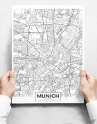 INSPIO Obrazy na stenu - Map of Munich II