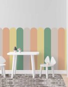 INSPIO Samolepiaca tapeta z textilu Oblúk – Warm Terracotta (Teplá zemitá farba do boho štýlu)