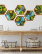 INSPIO Samolepky na stenu v tvare hexagónov - Zelený Diamant