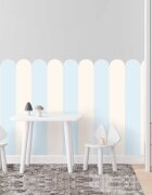 INSPIO Textilná nálepka na stenu Oblúk – Ice Blue (Chladná svetlá modrá pre moderný interiér)