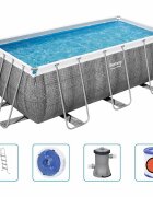 Bestway Power Steel Sada obdĺžnikového bazéna 412x201x122 cm