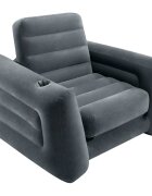 INTEX Rozkladacie kreslo 117x224x66 cm tmavošedá