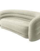 INTEX Zohnutá pohovka Sivá 229 x 109 x 81 cm PVC a Rayón