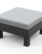 Keter Garden Elements Single Hocker Graphite so svetlosivým vankúšom