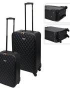 ProWorld Dvojdielna sada kufrov Quilt Design Black