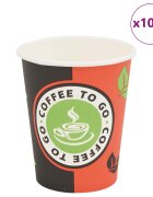 vidaXL 1000 ks Jednorazové poháre na kávu papierové 240 ml (8 oz)