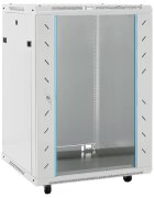 vidaXL 15U Nástenná serverová skriňa 19" IP20 sivá 60x45x86 cm