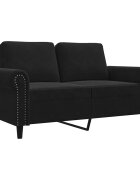 vidaXL 2-miestna pohovka čierna 120 cm zamat