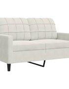 vidaXL 2-miestna pohovka krémová 120 cm zamat