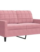 vidaXL 2-miestna pohovka ružová 120 cm zamat