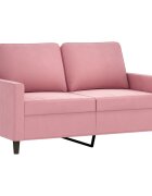 vidaXL 2-miestna pohovka ružová 120 cm zamat