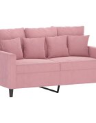 vidaXL 2-miestna pohovka ružová 120 cm zamat