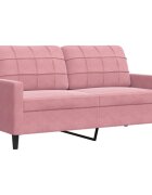 vidaXL 2-miestna pohovka ružová 140 cm zamat