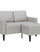 vidaXL 2-miestna pohovka s leňoškou v tvare L mrakošedá látka 125 cm
