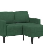 vidaXL 2-miestna pohovka s leňoškou v tvare L tmavozelená 125 cm