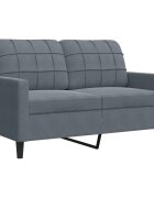 vidaXL 2-miestna pohovka tmavosivá 120 cm zamat