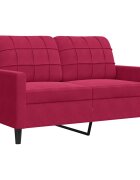 vidaXL 2-miestna pohovka vínovo-červená 120 cm zamat