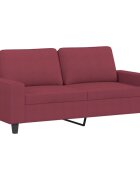 vidaXL 2-miestna pohovka vínovo-červená 140 cm látka