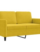 vidaXL 2-miestna pohovka žltá 120 cm zamat