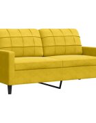 vidaXL 2-miestna pohovka žltá 140 cm zamat