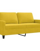 vidaXL 2-miestna pohovka žltá 140 cm zamat