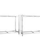 vidaXL 2-posch. stojany na pneumatiky 2ks strieborné 110x40x110cm oceľ