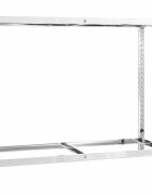 vidaXL 2-poschodový stojan na pneumatiky strieborný 110x40x110 cm oceľ