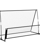 vidaXL 2-v-1 futbalová odrazová sieť 202x104x120 cm oceľ