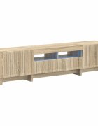 vidaXL 3-dielny LED TV stolík EDE Dub sonoma Kompozitné drevo