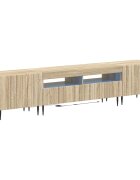 vidaXL 3-dielny LED TV stolík ZWOLLE Dub sonoma Kompozitné drevo