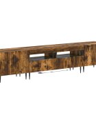 vidaXL 3-dielny LED TV stolík ZWOLLE Dymový dub Kompozitné drevo