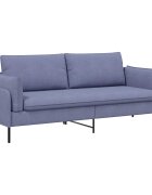 vidaXL 3-miestna pohovka Modrá džínovina 222 x 81 x 89 cm Látka