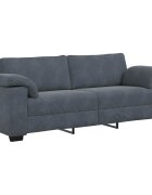 vidaXL 3-miestna pohovka tmavosivá 220x77x82 cm zamat