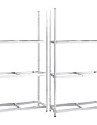 vidaXL 3-poschodové stojany na pneumatiky 2 ks 110x40x200 cm oceľ