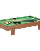 vidaXL 3-stopový mini gulečníkový stôl hnedý a zelený 92x52x19 cm