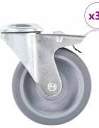 vidaXL 32 ks otočné kolieska s otvorom na skrutku 100 mm