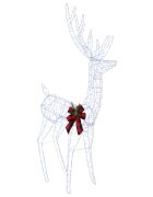 vidaXL 3D Vianočný sob LOVIISA 560 LED Studená biela 96 x 40 x 180 cm