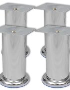vidaXL 4 okrúhle nohy na pohovku chrómová 120 mm