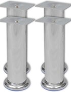 vidaXL 4 okrúhle nohy na pohovku chrómové 180 mm