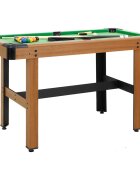 vidaXL 4-stopový biliardový stôl hnedý 122x61x76 cm