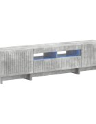 vidaXL 5-dielny LED TV kabinet Betónovo sivá Kompozitné drevo