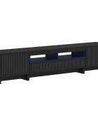 vidaXL 5-dielny LED TV kabinet Čierna Kompozitné drevo